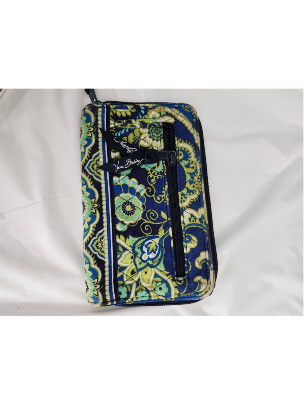 Women's Vera Bradley Wallet One Size Blue Green Paisley - Picture 9 of 11